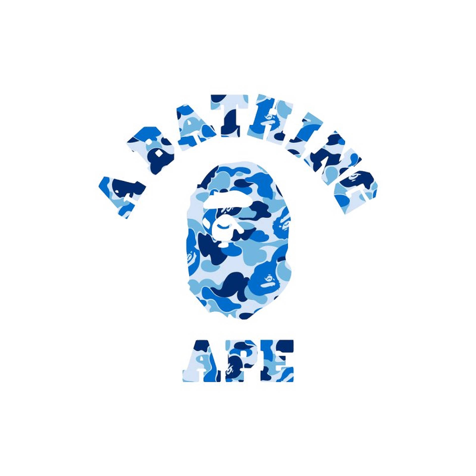 Blue Bathing Ape BAPE Logo Wallpaper