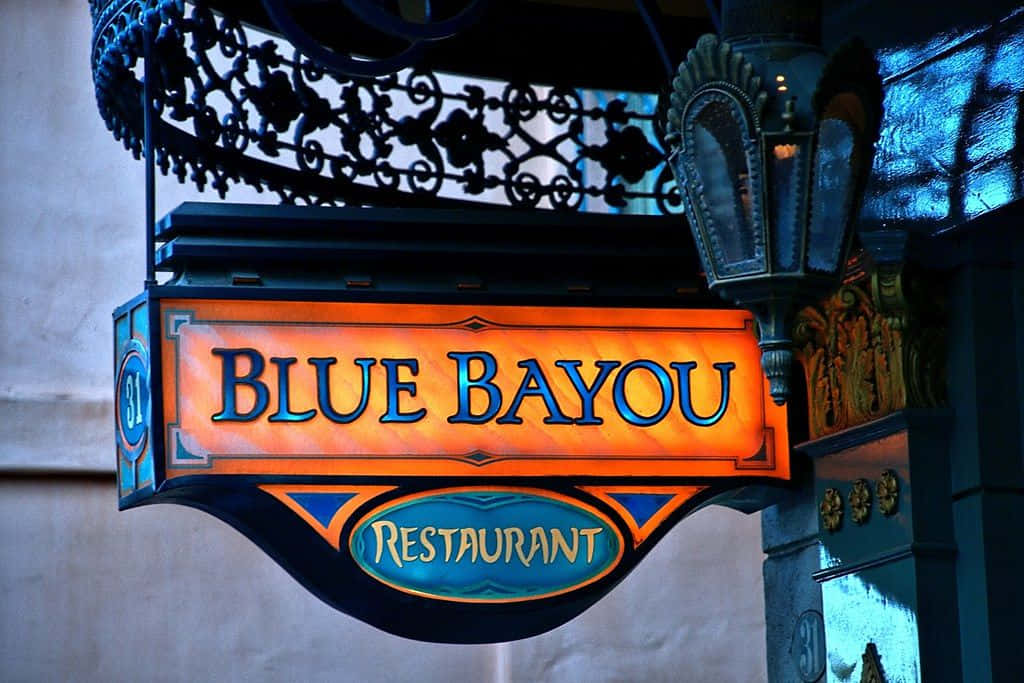 Serene Blue Bayou on a Sunny Day Wallpaper