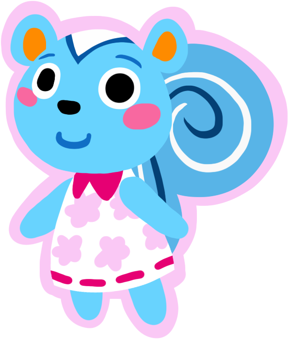 Blue Bear Animal Crossing Character PNG