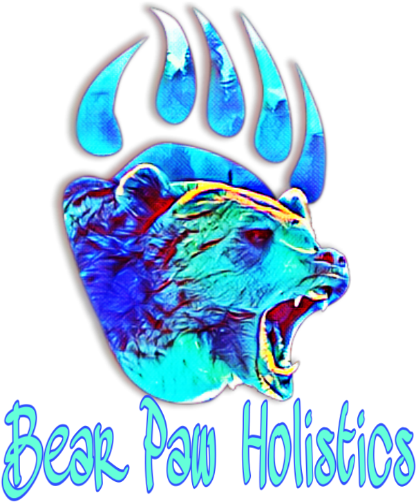 Blue Bear Paw Holistics Logo PNG