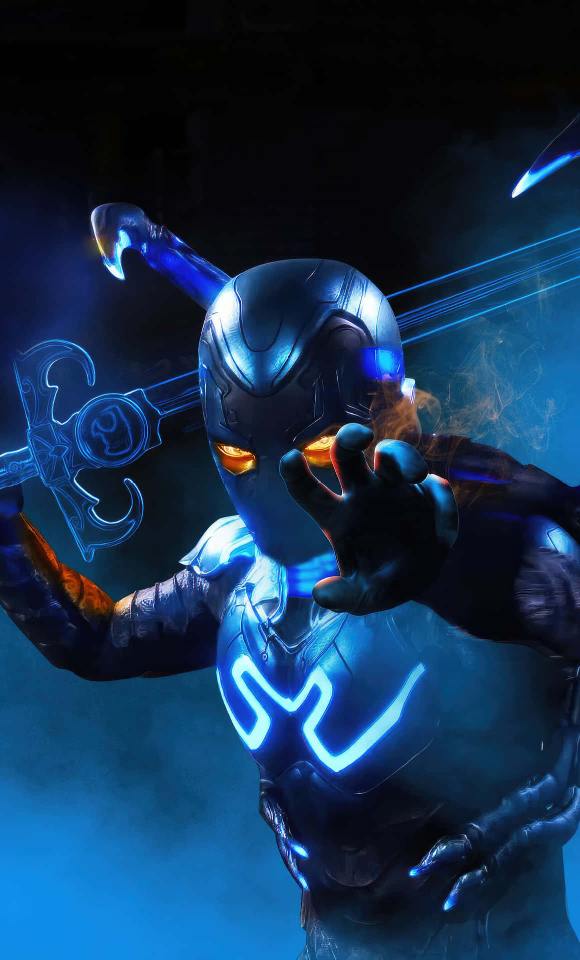 Blue Beetle Hero Pose Wallpaper