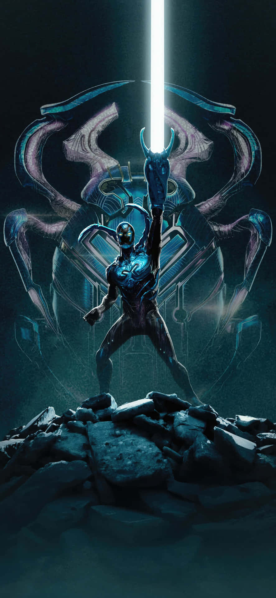 Blue Beetle Heroic Stance Wallpaper