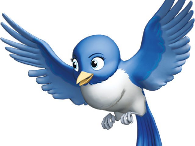 Blue Bird Character Flight PNG