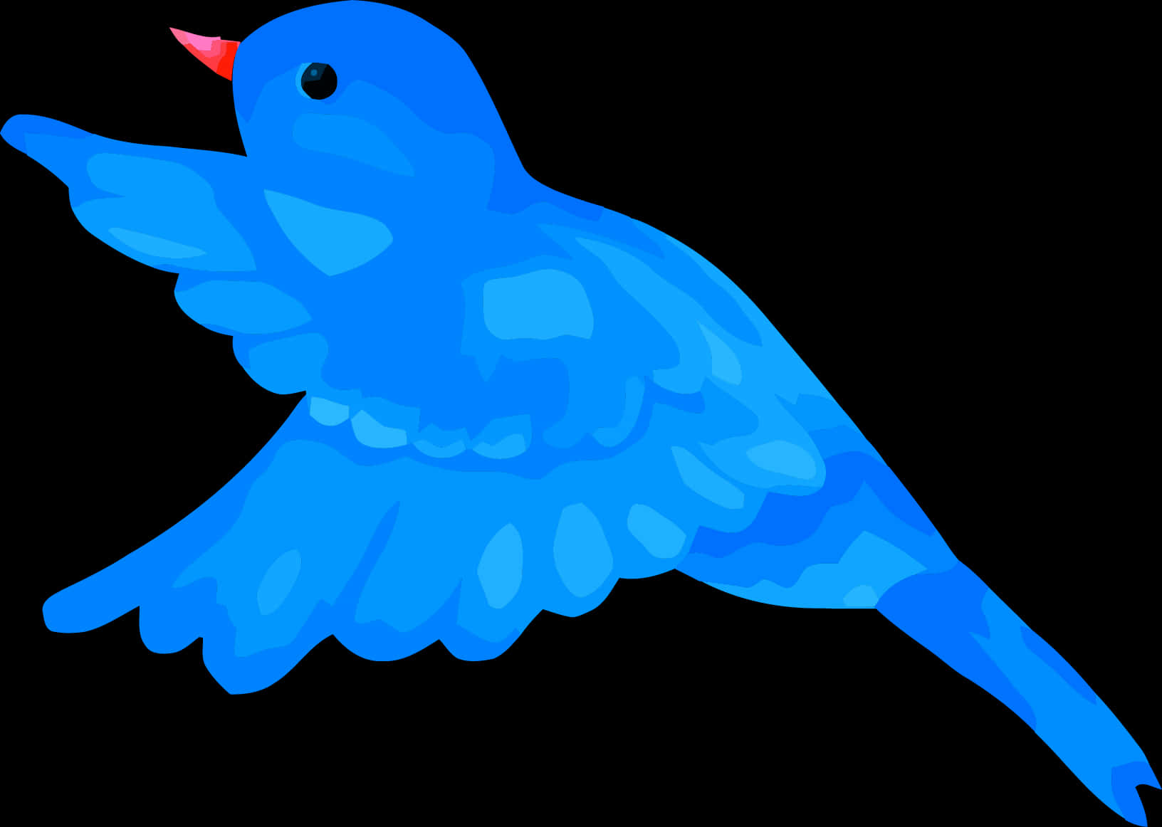 Blue Bird Illustration PNG