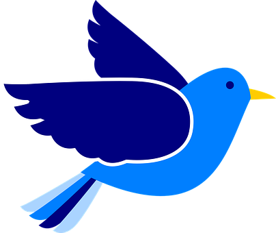 Blue Bird Vector Art PNG