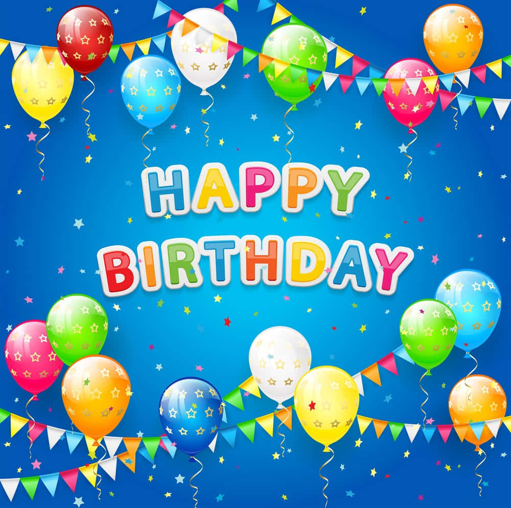 Celebrate your special day with a beautiful Blue Birthday background