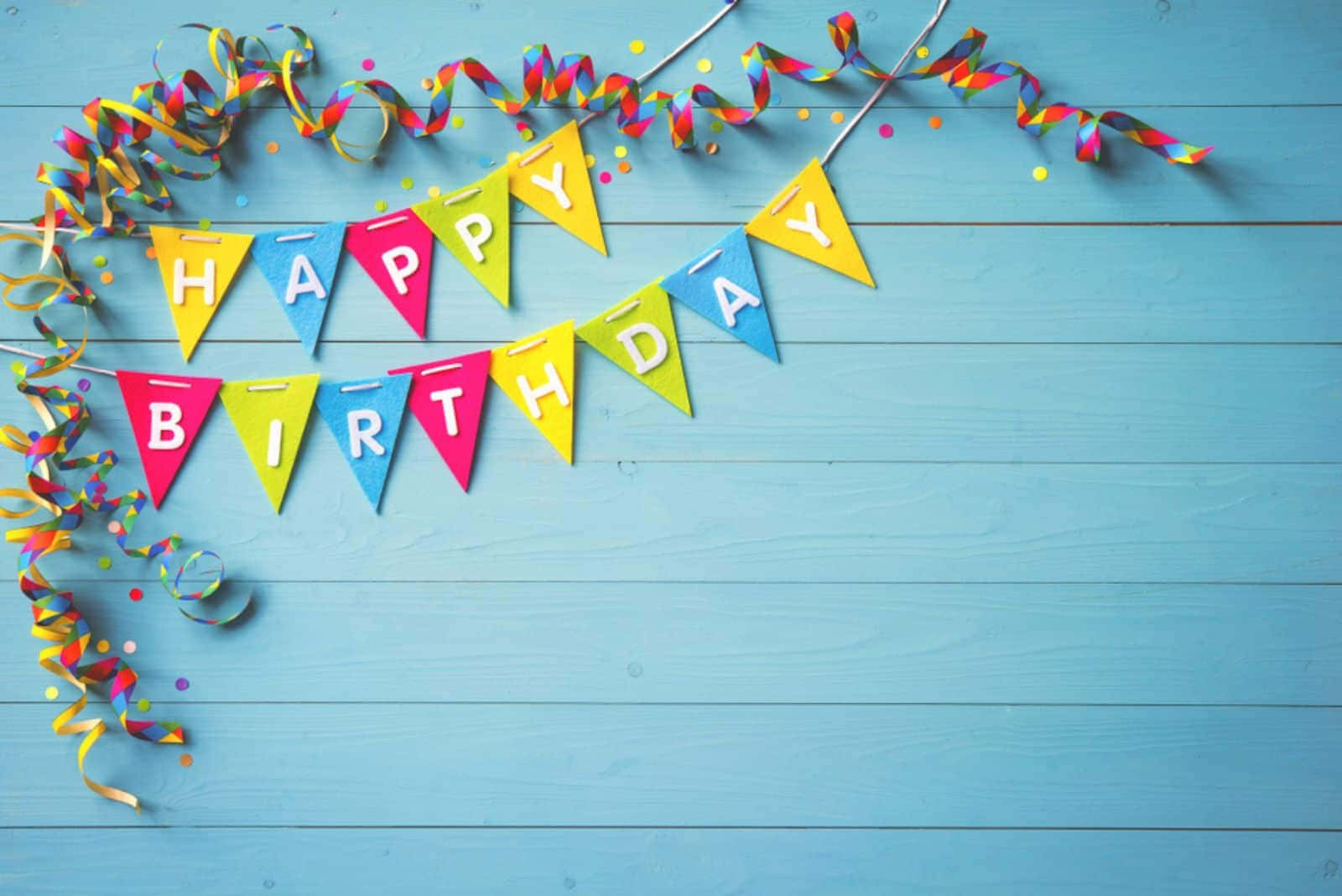 Brighten up any birthday with this vibrant Blue Birthday background.