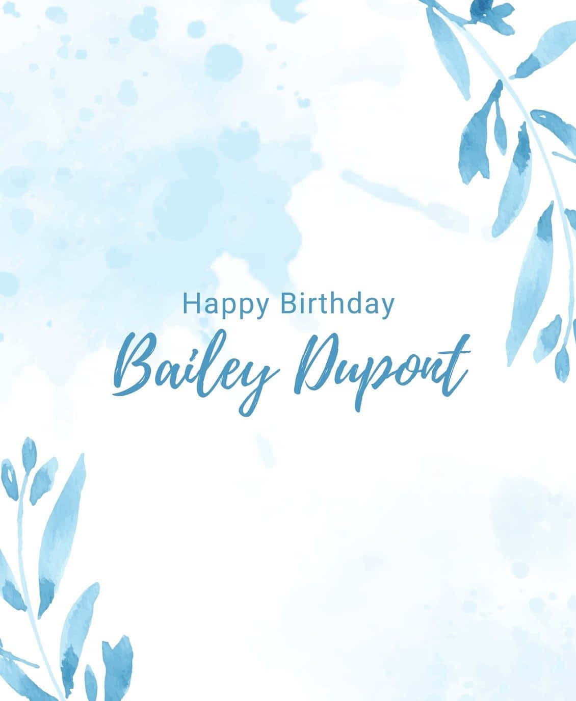 Celebrating a special day with a blue birthday background