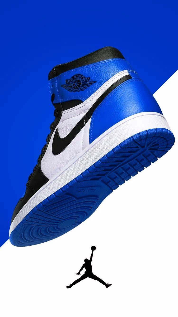 Blue Black Air Jordan Sneaker Wallpaper
