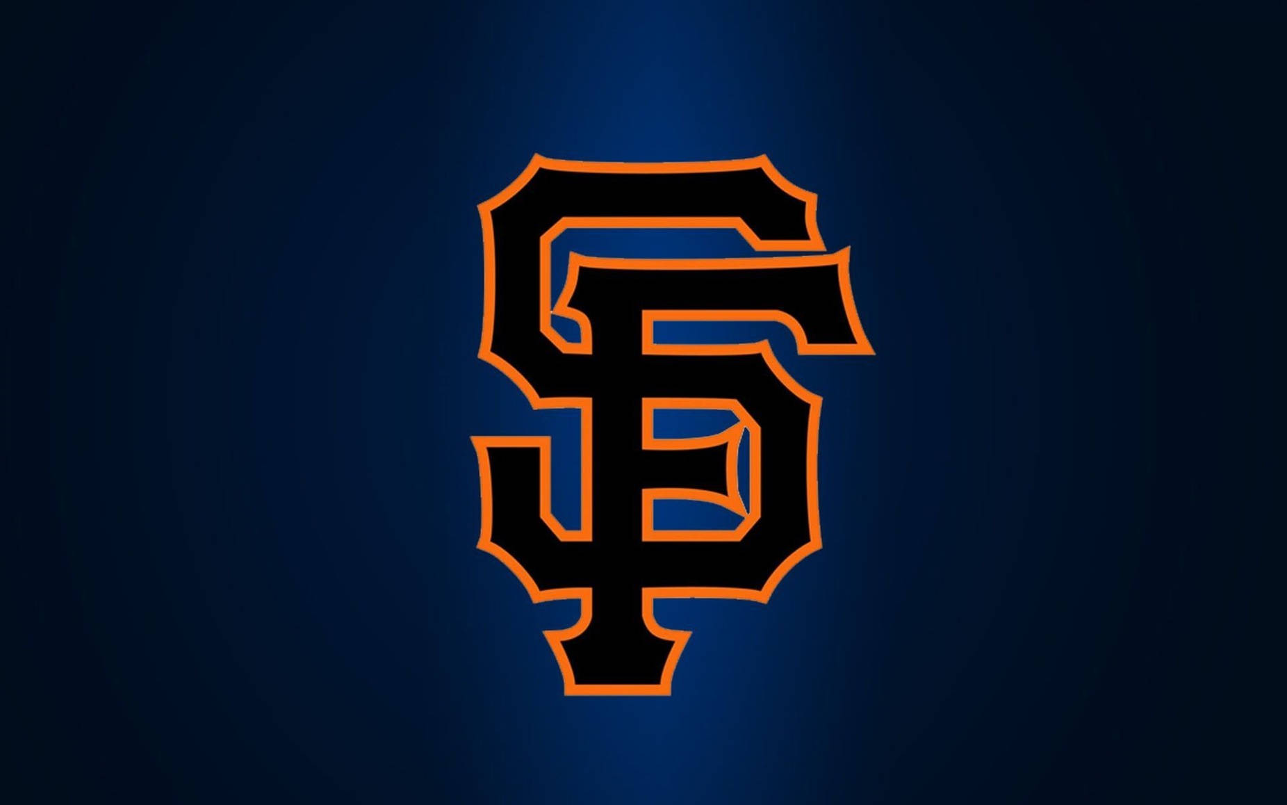Blå Sort San Francisco Giants Logo Tapet Wallpaper