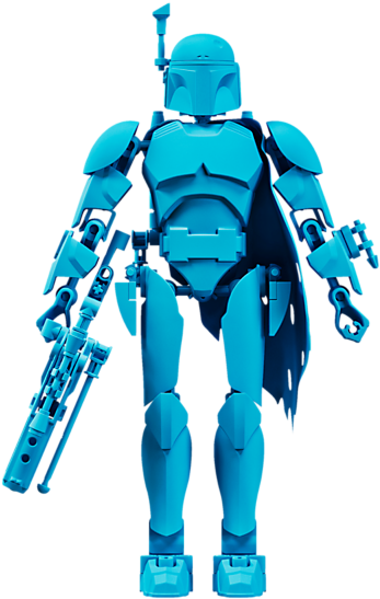 Blue Boba Fett Armor PNG