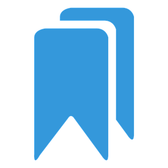 Blue Bookmark Icon PNG