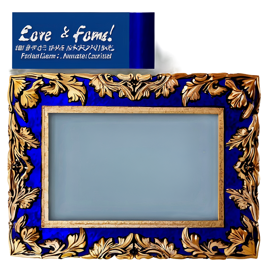 Blue Border Frame For Certificate Png 06202024 PNG