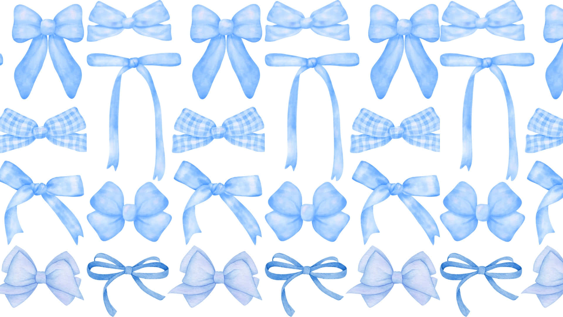 Blue Bow Collection Wallpaper
