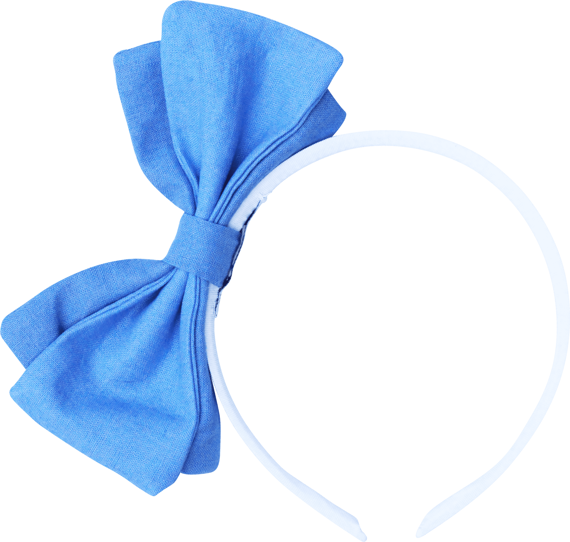 Blue Bow Headband PNG