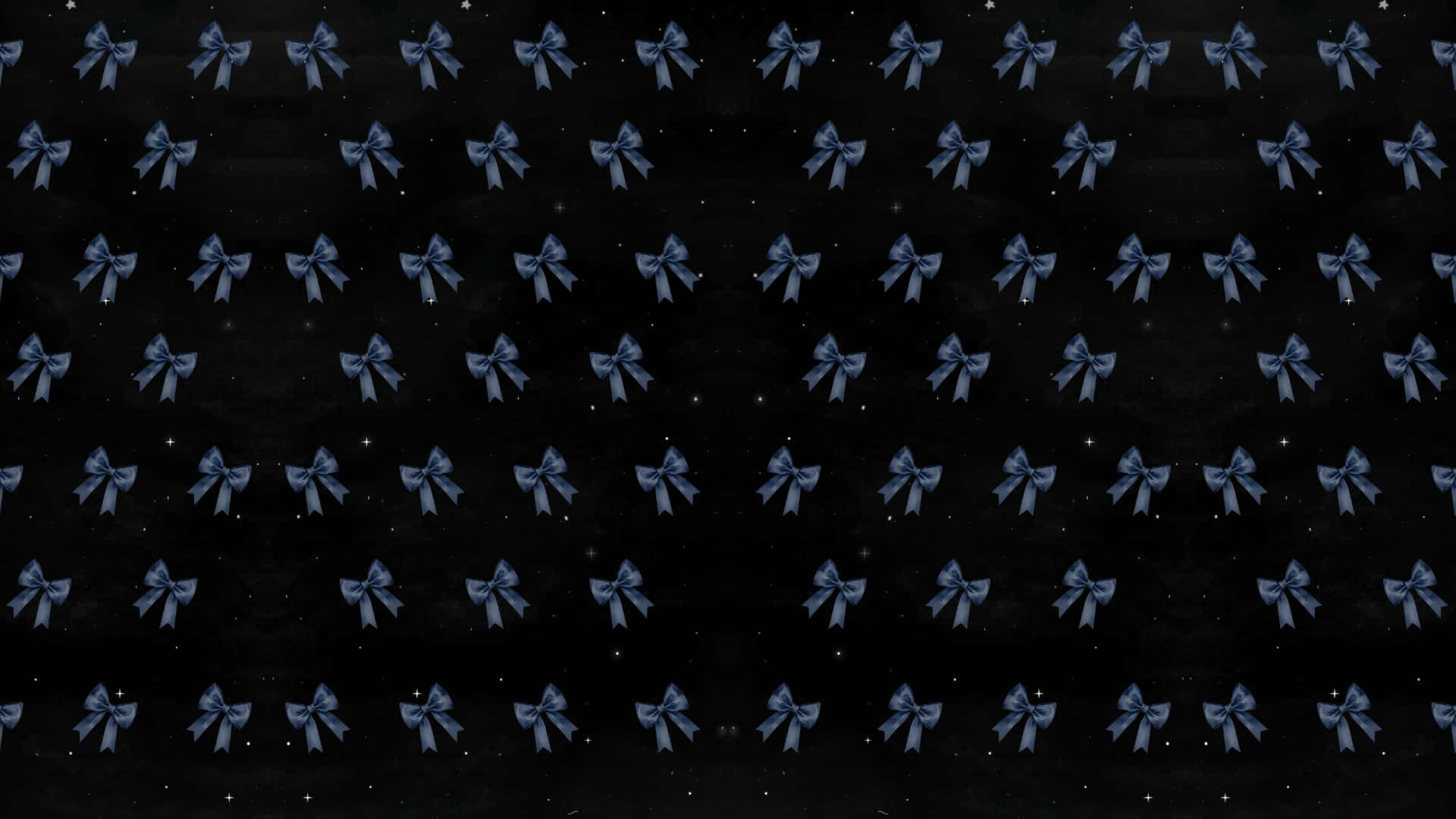 Blue Bow Pattern Design Wallpaper