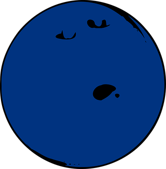 Blue Bowling Ball Closeup PNG