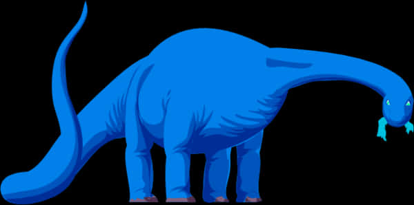 Blue_ Brachiosaurus_ Vector PNG