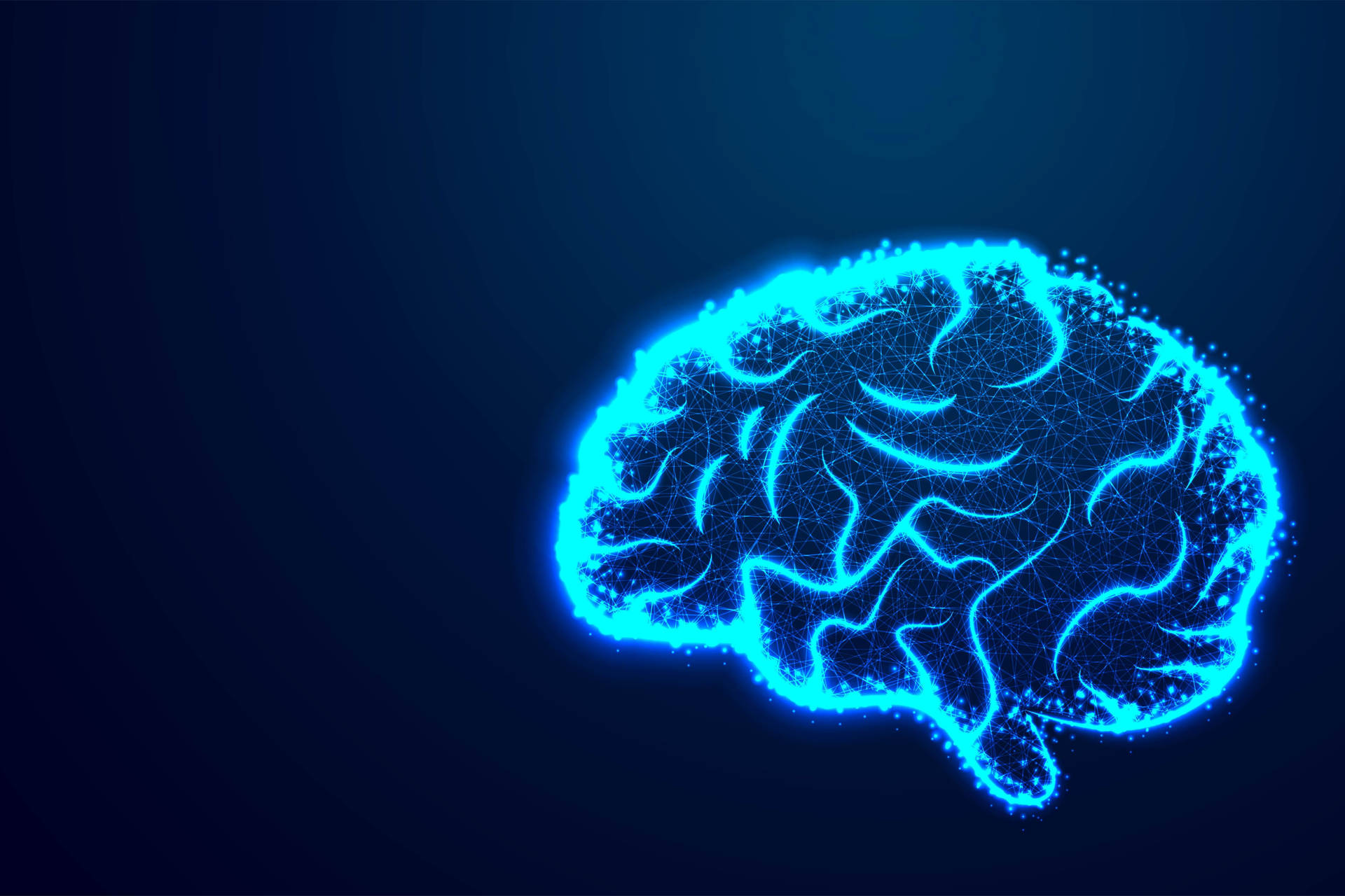 Blå hjerne projekt enkelt Cerebral Cortex mønster Wallpaper