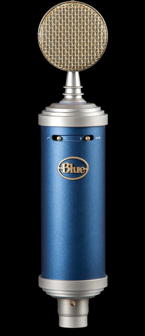 Blue Brand Professional Microphone PNG