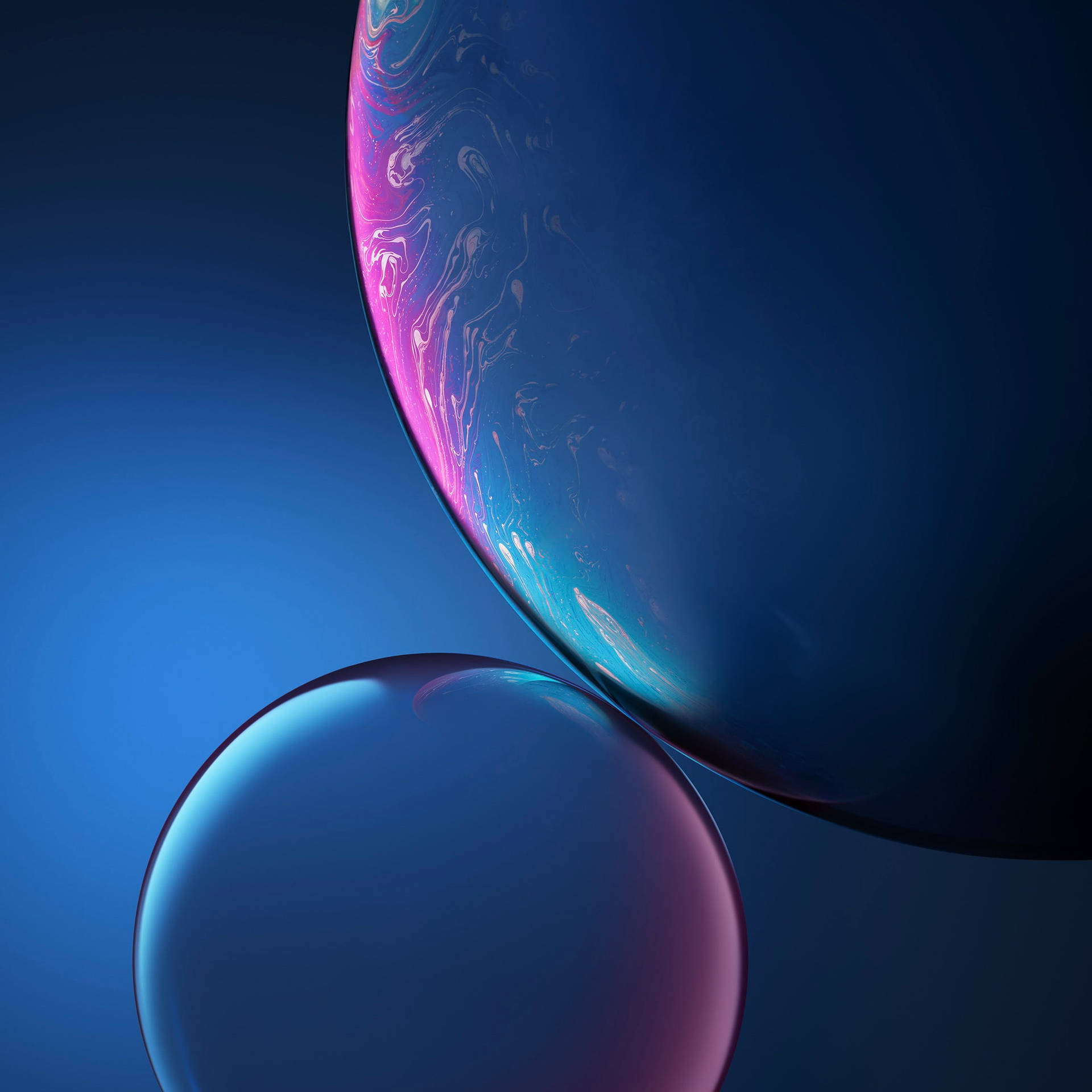 Blue Bubbles Iphone X Amoled Wallpaper