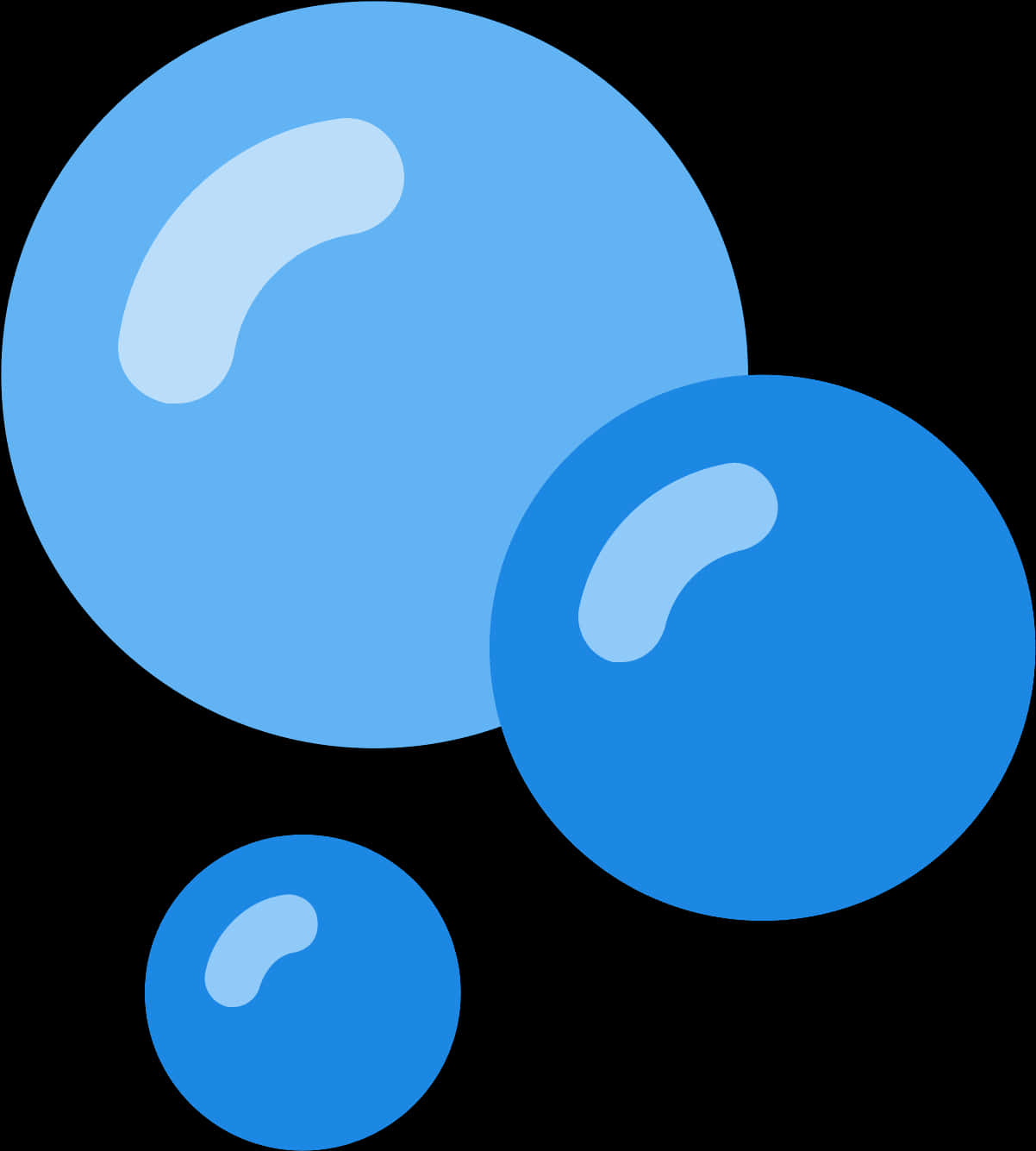 Blue Bubbles Vector Illustration PNG
