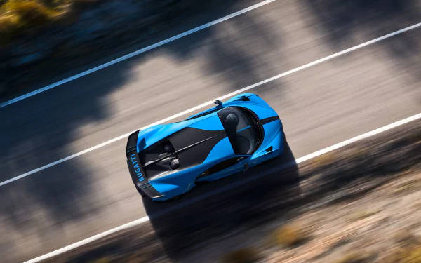 Blå Bugatti Chiron 4k Unsplash Tapet Wallpaper