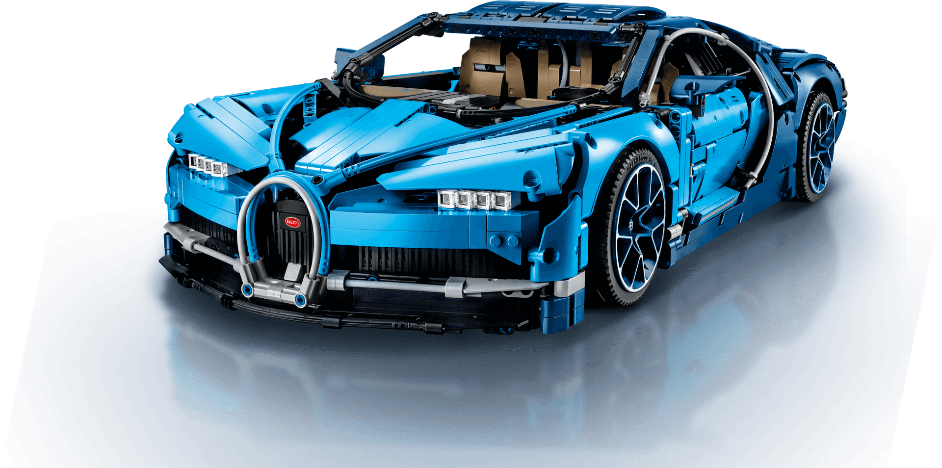 Blue Bugatti Lego Model PNG