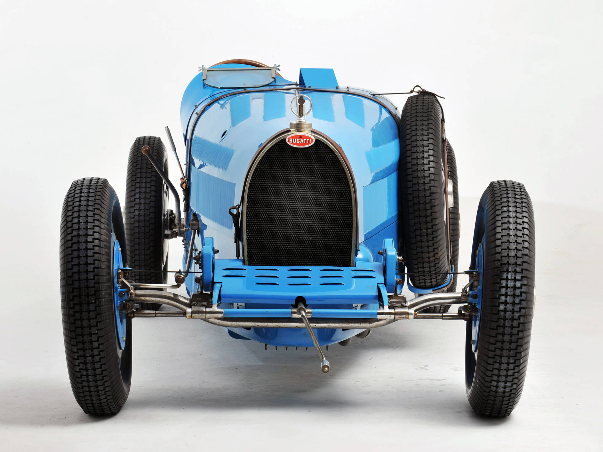 Bugattitype 35 Azul Delantero Iphone. Fondo de pantalla