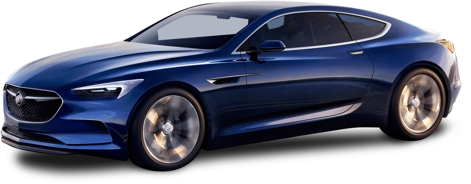 Blue Buick Concept Car Side View PNG