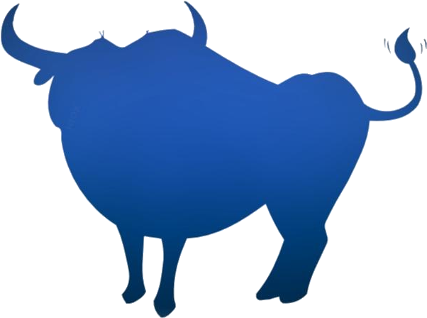 Blue Bull Silhouette PNG