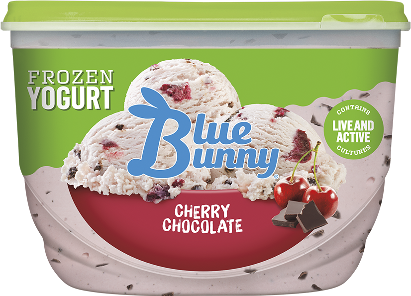 Blue Bunny Cherry Chocolate Frozen Yogurt PNG