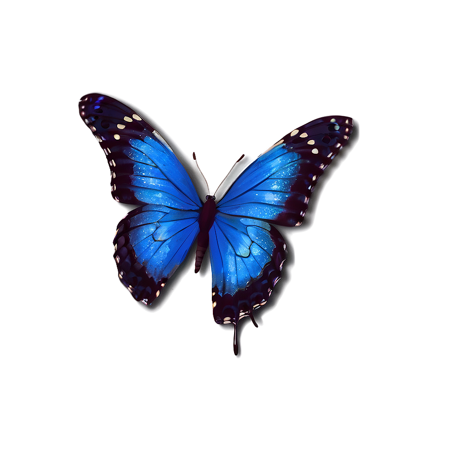 Blue Butterflies Artwork Png 06132024 PNG