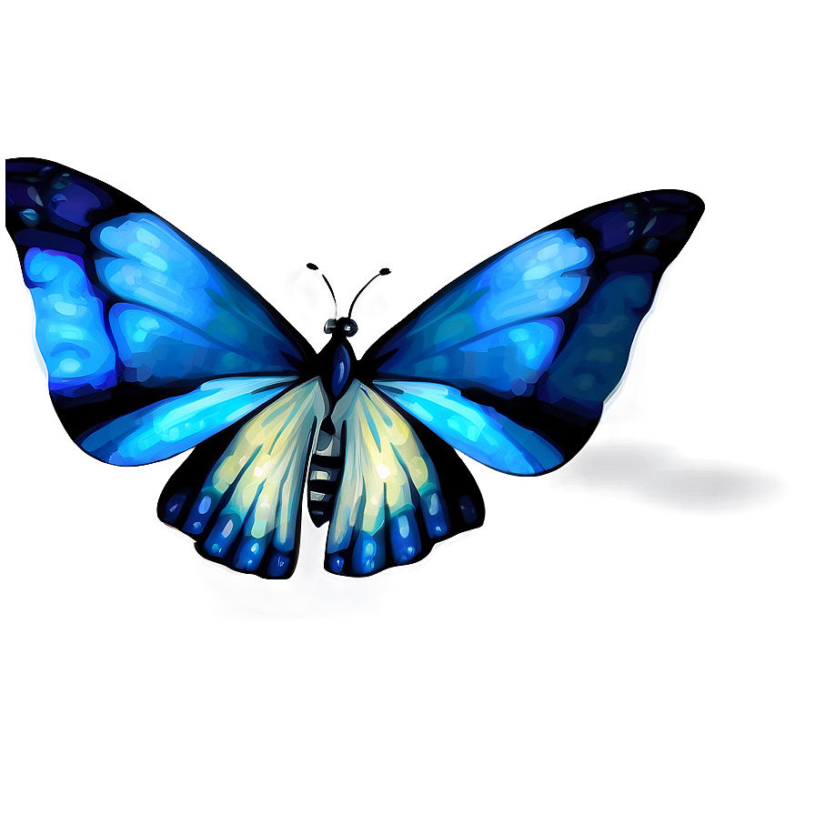 Blue Butterflies Artwork Png Lnm PNG