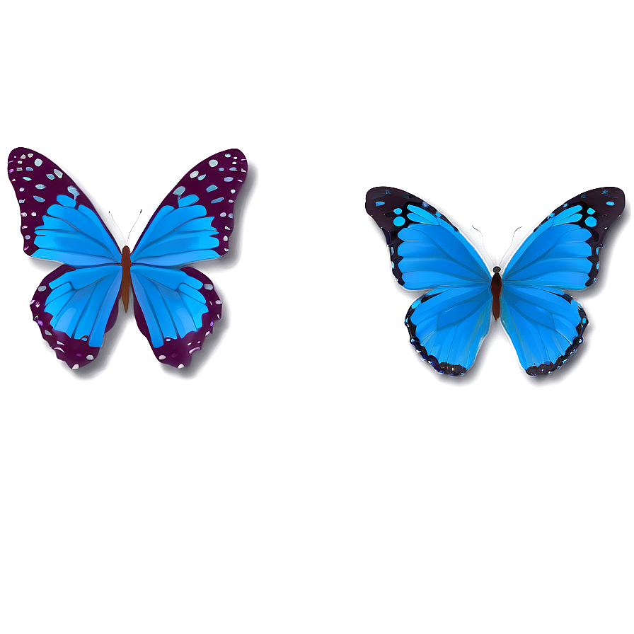 Blue Butterflies Background Png Nwe81 PNG