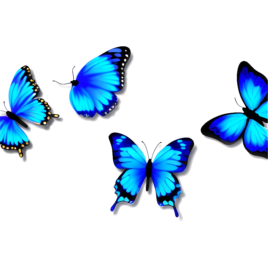 Blue Butterflies Clipart Png 99 PNG