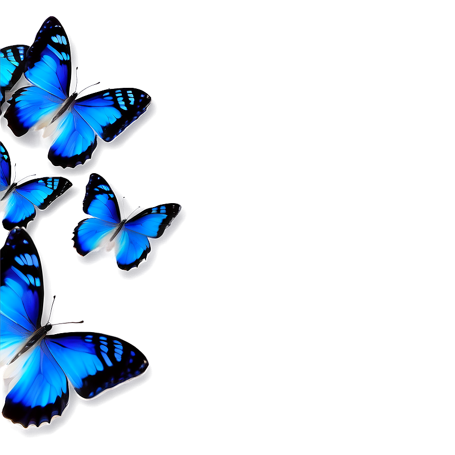 Blue Butterflies Design Png Uyx60 PNG