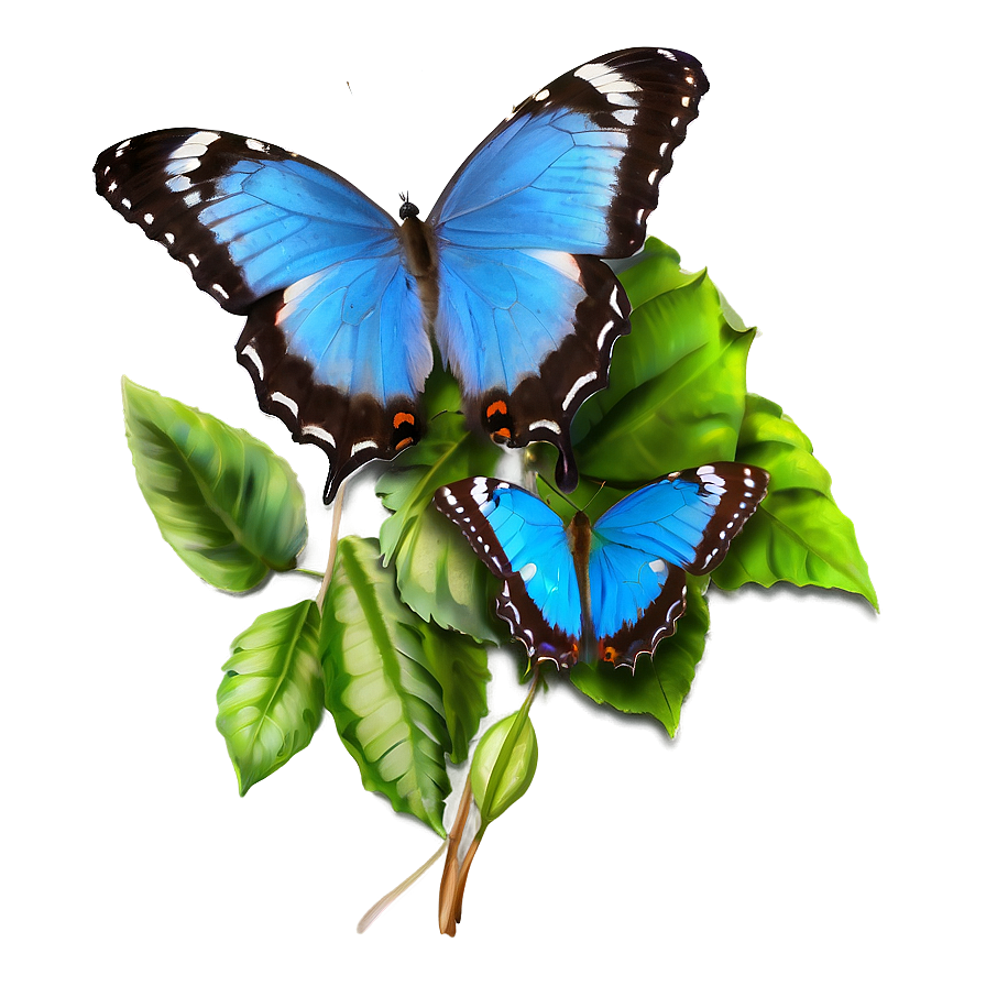 Blue Butterflies In Flight Png Cwx6 PNG