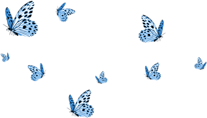Blue Butterflies Pattern PNG