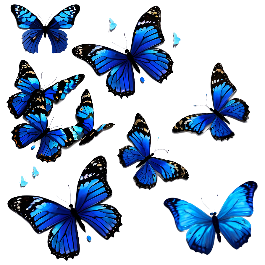 Download Blue Butterflies Png 05232024 | Wallpapers.com