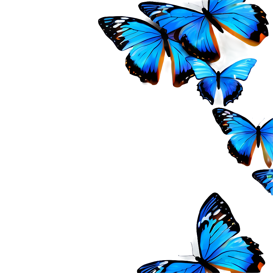 Blue Butterflies Png Vtb51 PNG