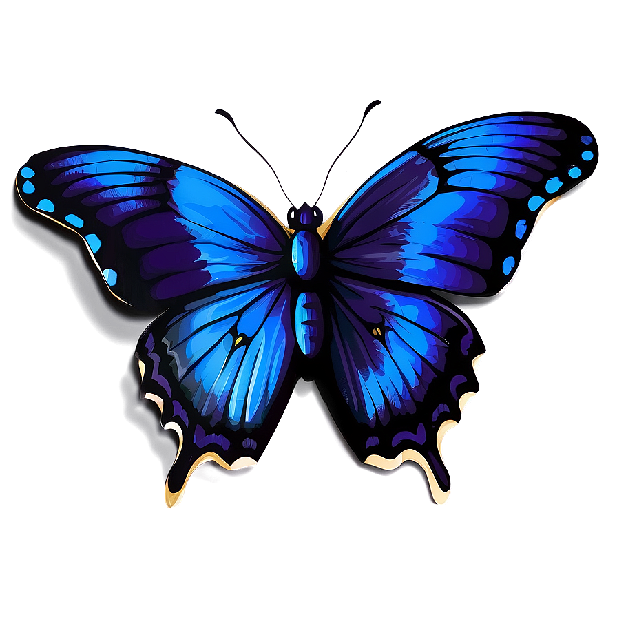 Blue Butterflies Vector Png Abm PNG