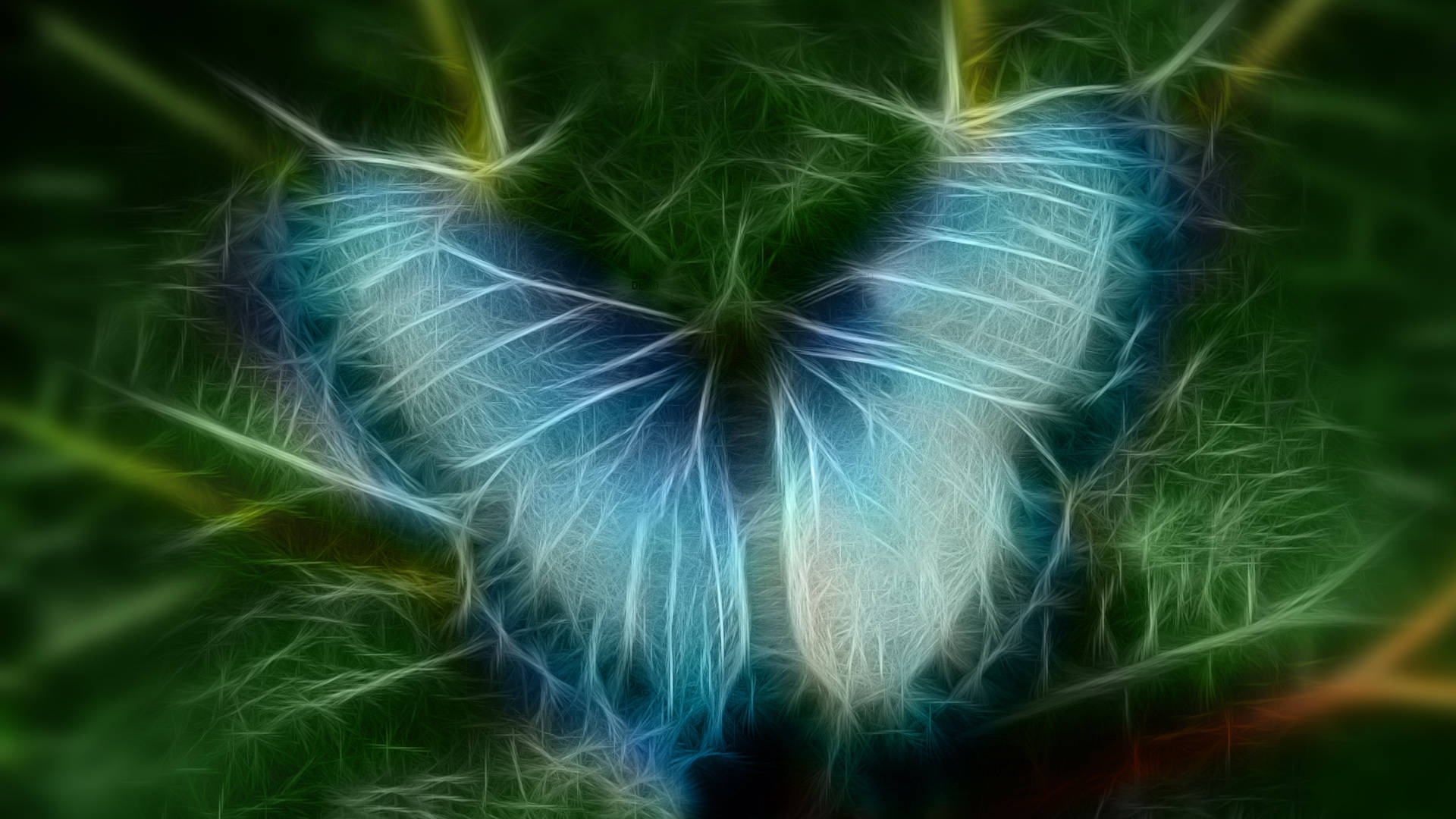 Blå Butterfly Genfærd Wallpaper