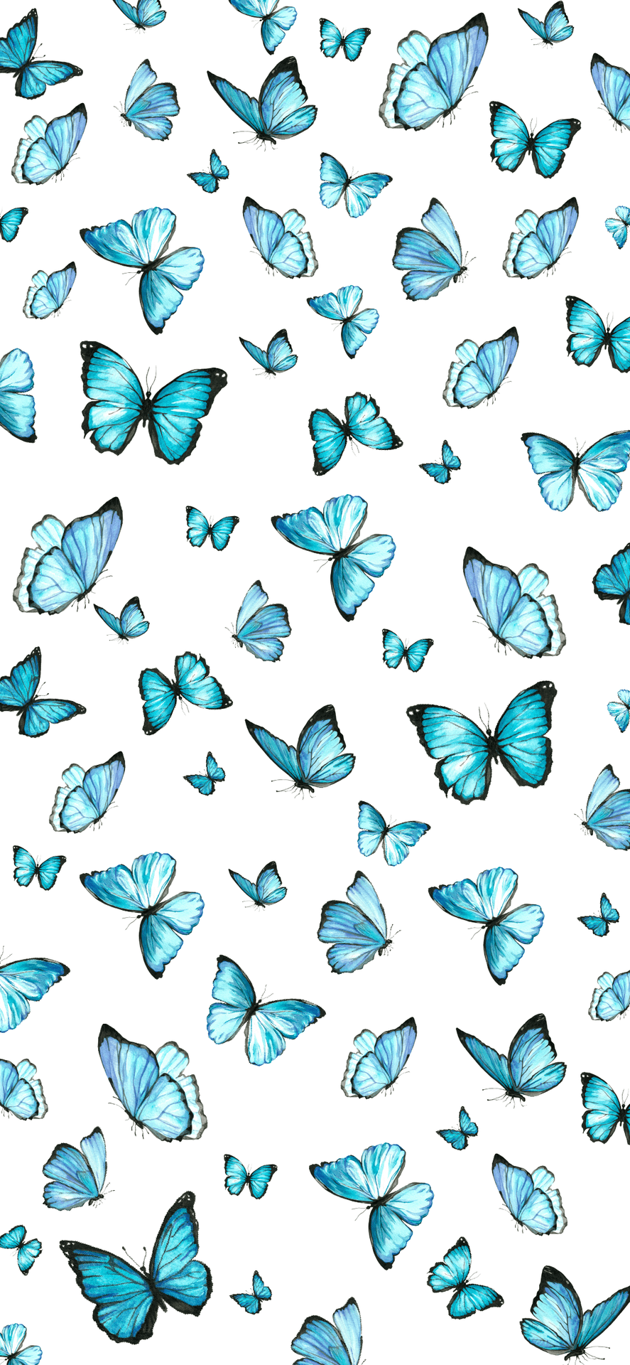 A Glowing Blue Butterfly