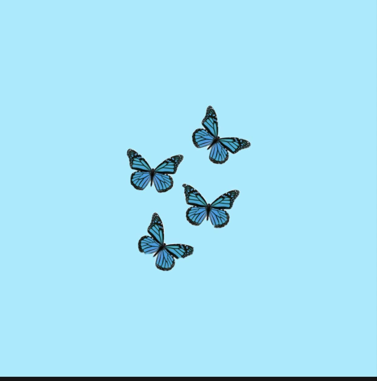 Genießedie Schönheit Des Blauen Schmetterlings