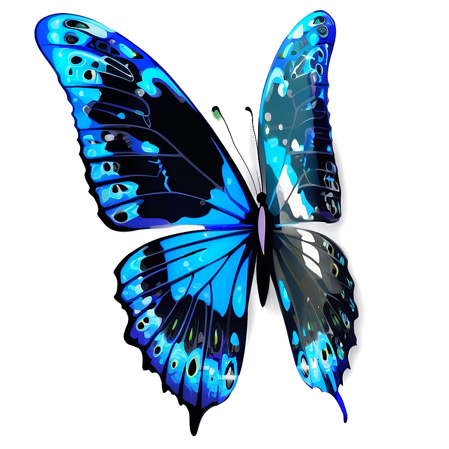 Blue Butterfly Clipart Png Cdu23 PNG