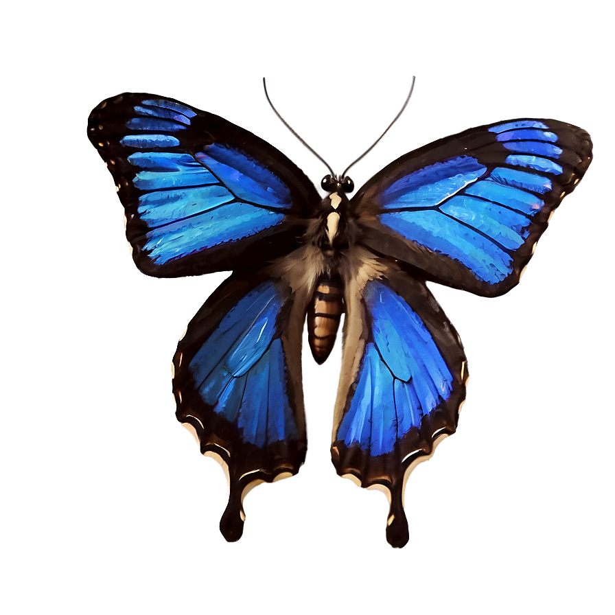 Blue Butterfly Close-up Png Cbw96 PNG