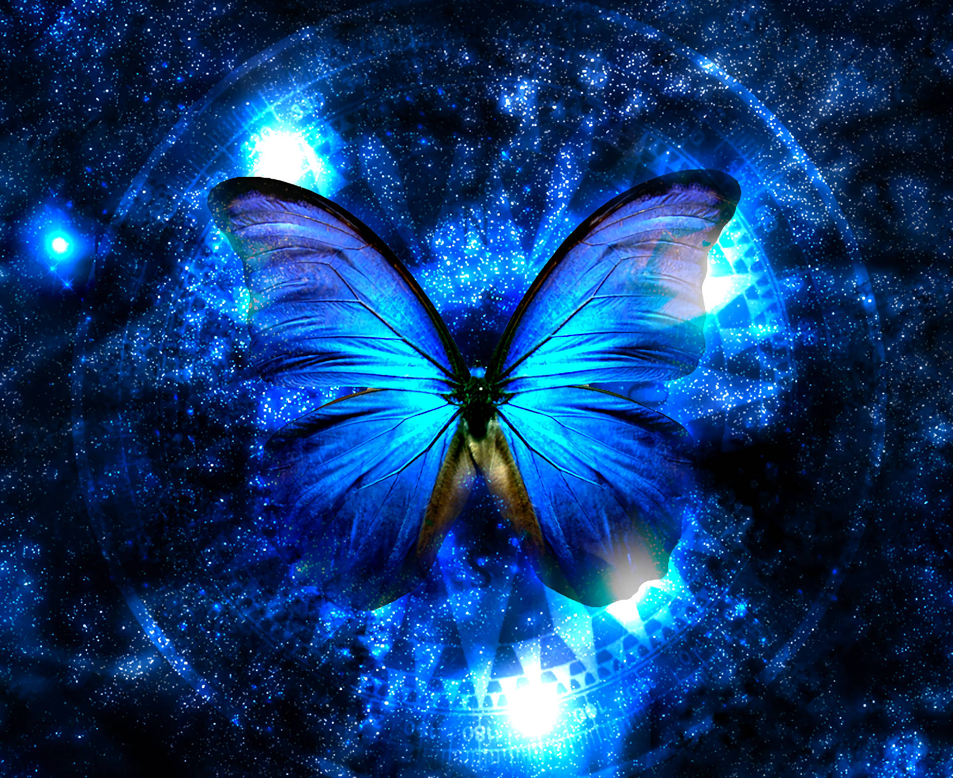 Blue Butterfly Galaxy Wallpaper