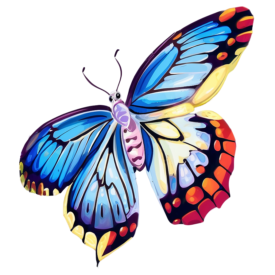 Download Blue Butterfly Illustration Png 05062024 | Wallpapers.com