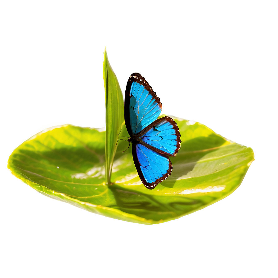 Blue Butterfly In Sunlight Png 05212024 PNG